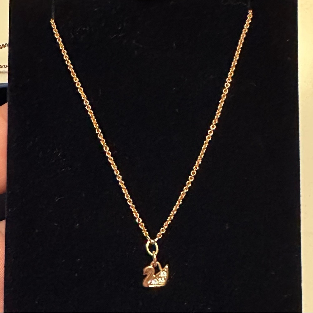 Swarovski Rose Gold Swan Necklace